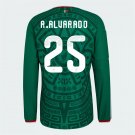 Men's adidas R. Alvarado Mexico Long Sleeve Home Jersey 2026