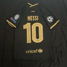 Messi #10 Medium UCL Jersey Black 20 21 Retro Soccer Football Spain Barca