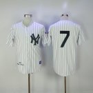 New York Yankees 7 Mickey Mantle Baseball Jersey White Retro