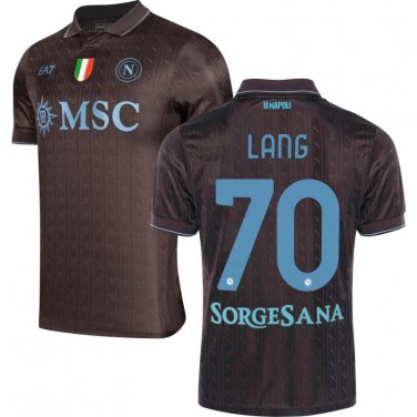 Noa Lang #70 SSC Napoli 2025-26 Third Match Jersey &acirc;�� Black