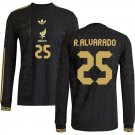 R.ALVARADO #25 Mexico Gold Long Sleeve Jersey 2025 Adults
