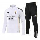 Real Madrid 1 4 Zip Tracksuit 2025 26 White