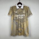 Real Madrid 23 24 Gold Dragon Soccer Football Futbol Adults Jersey Kit