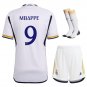 REAL MADRID MBAPPE HOME JERSEY 2023- 24 KIDS KIT