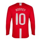 Retro Soccer Jersey ROONEY #10 Manchester United Home Long Sleeve 2007 08 - UCL Final