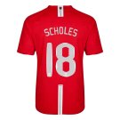 Retro Soccer Jersey SCHOLES #18 Manchester United Home 2007 08 - UCL Final
