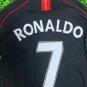 Ronaldo Manchester United Jersey 2008 Black Long sleeve Retro Away Jersey