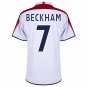 Score Draw England Retro Home Beckham 7 Jersey 2004-2005