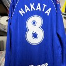 Soccer Jersey Blockcore Japan 1998 99 Home Long Sleeve Shirt Name Set NAKATA#8