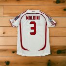 Soccer Jersey Mila Retro Final 2007 Paolo Maldini 3 White Away Shirt Men