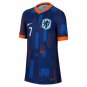 Steven Bergwijn 7 Netherlands National Team 2024 25 Away YOUTH Jersey - Navy