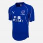 Wayne Rooney blue No.18 Everton match worn shirt-sleeved shirt, 2002-03, Puma