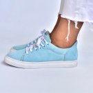 Women blue sneakers shoes