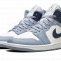 AIR JORDAN 1 MID WMNS "Two-Tone Blue"