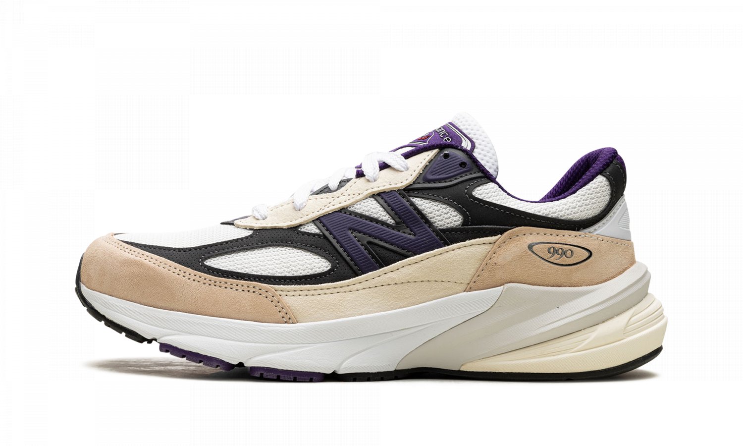 990v6 "Made In USA - Teddy Santis White Black Plum"