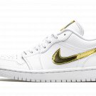 AIR JORDAN 1 LO SE WMNS "White Metallic Gold"