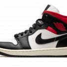 AIR JORDAN 1 MID WMNS "Black / Gym Red / Sail"
