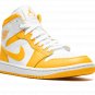 JORDAN 1 MID WMNS "White / University Gold"