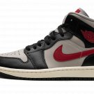 AIR JORDAN 1 MID WMNS "Black / Gym Red / College Grey"