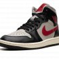 AIR JORDAN 1 MID WMNS "Black / Gym Red / College Grey"