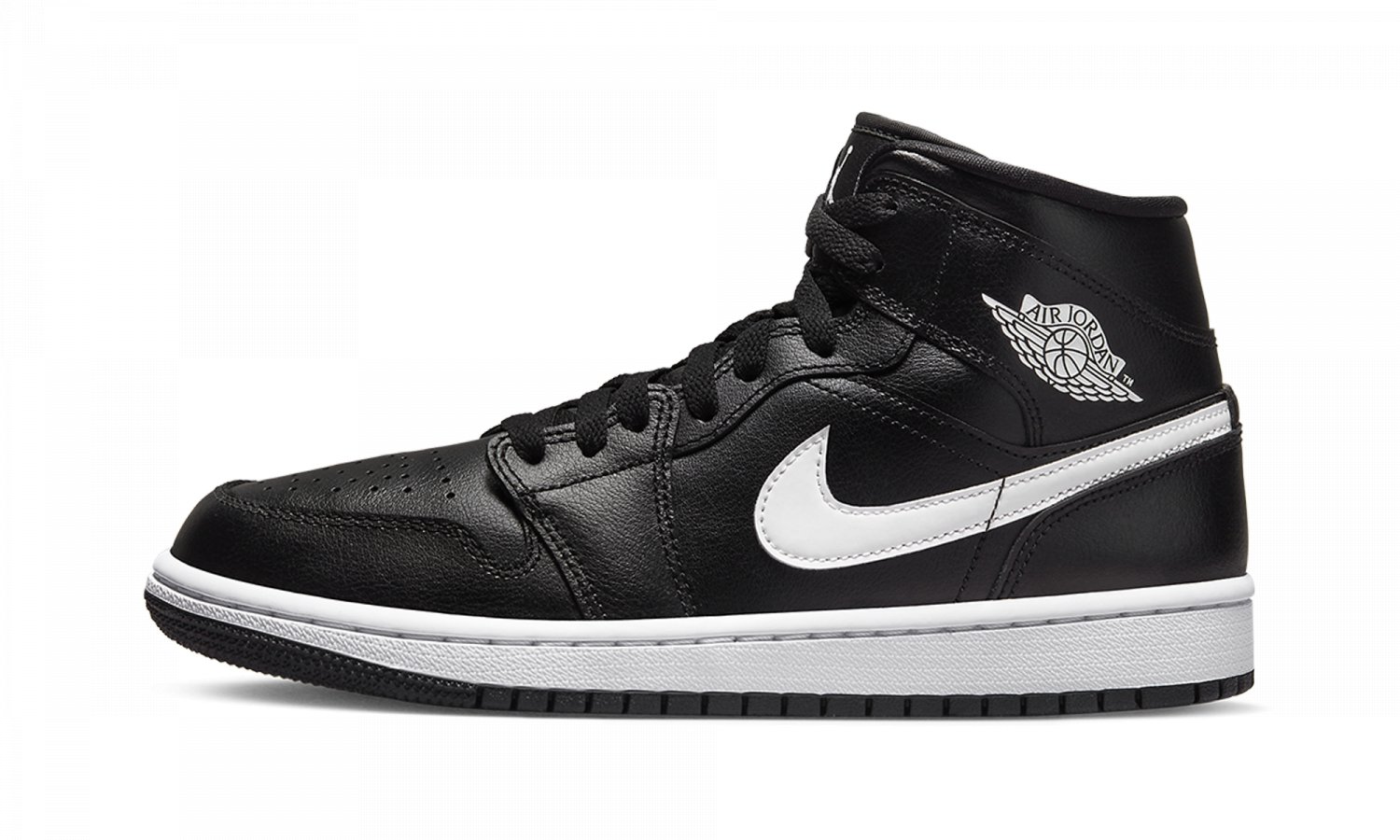 AIR JORDAN 1 MID WMNS "Black / White"