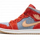 Air Jordan 1 Mid SE "Denim Red Suede"
