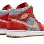 Air Jordan 1 Mid SE "Denim Red Suede"