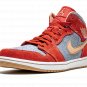 Air Jordan 1 Mid SE "Denim Red Suede"