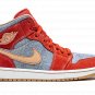 Air Jordan 1 Mid SE "Denim Red Suede"