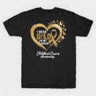 I Wear Gold For My Cousin Childhood Cancer Heart Ribbon T-Shirt