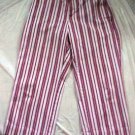 The Gap Brick Red Striped Denim Cotton Capri Pants - Size 6