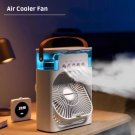 3 in 1 Portable Humidifier Air Conditioner Cooler Mini Fan 7 Color LED Light