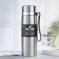 1000ml Silver Stainless Steel Thermal Water Bottle Vacuum Flask for Hot Cold