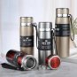 1000ml Silver Stainless Steel Thermal Water Bottle Vacuum Flask for Hot Cold