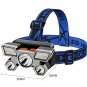 5 LED Rechargeable Portable Headlamp Flash Light Outdoor Fishing Camping Torch