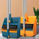 Long Handle Broom and Dustpan Set for Home Kitchen Floor Cleaning Non-Stick Hair