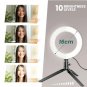 16cm LED Ring Light with Tripod Stand USB Dimmable for Makeup Live Streaming