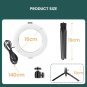 16cm LED Ring Light with Tripod Stand USB Dimmable for Makeup Live Streaming