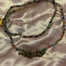 Multiply Colors Beaded Necklace With Tiny Bells