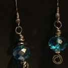 Blue Crystal Bead Earrings
