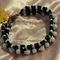 Black And White Seed Bead Bracelet With All Glass Beads