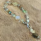 Clear beaded Bracelet With A Cat Charm Clear beaded Bracelet With A Cat Charm