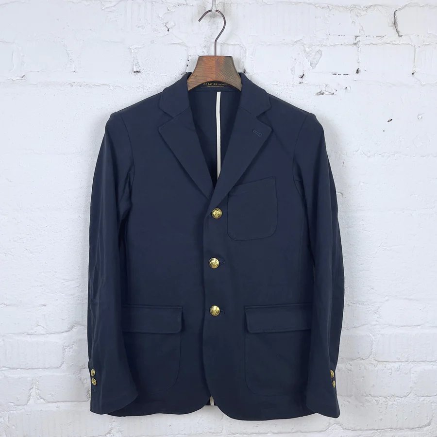 vessel blazzer - high density jersey navy