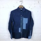 button down Jadi patchwork shirt indigo
