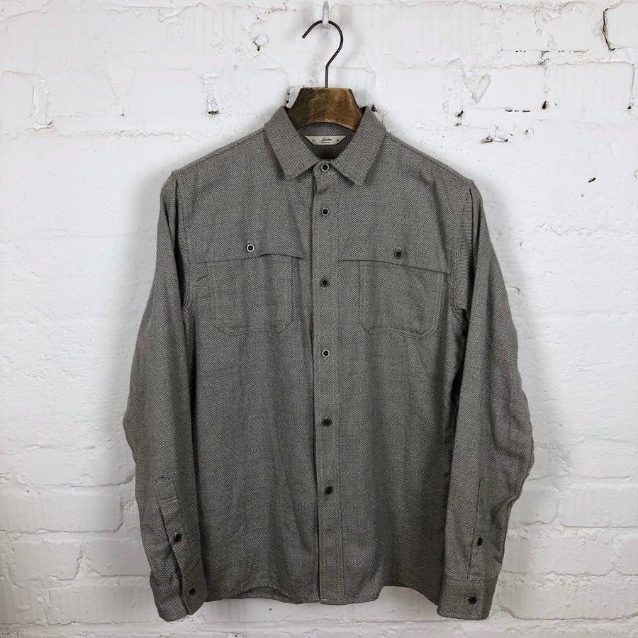 hunting shirt grey herringbone flannel