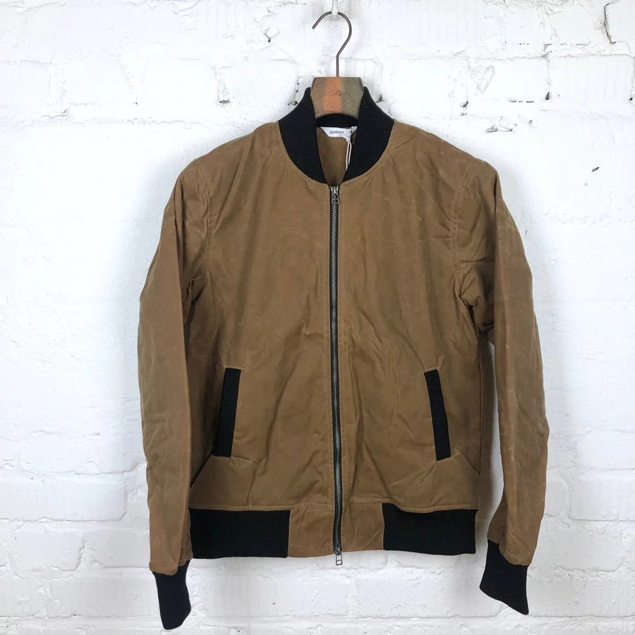 stadium jacket tan waxed canvas