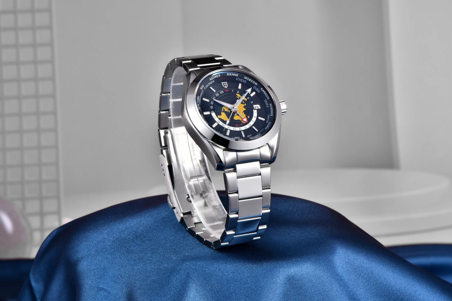 PAGANI DESIGN 2025 World Time GMT Men's Automatic Watch NH34A &acirc;�� Mechanical, Waterproof