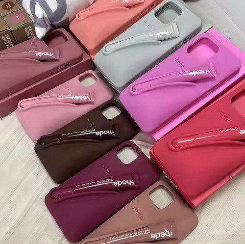 Lipstick Holder Silicone Phone Case for iPhone 16 15 &acirc;�� Soft, Shockproof, Stylish Protective Cover