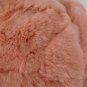 NEW Prancing Leaves Ladies'double-breasted DOWN JACKET with Rex Rabbit Hair Collar&Hoody Beige clr