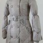 Bowknot Pocket Ladies'double-breasted DOWN JACKET with Rex Rabbit Hair Collar&Hoody Red clr